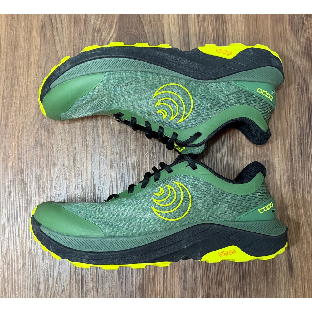 Topo Athletic Ultraventure 4 Trail Running Shoes Mens Green Yellow Vibram Sz 11 - Picture 2 of 12